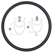 1 Pz Mountain Bike Cerchio Carbonio 29er 27,5er 30mm Larghezza 30mm Profondità Tapeless Senza Gancio