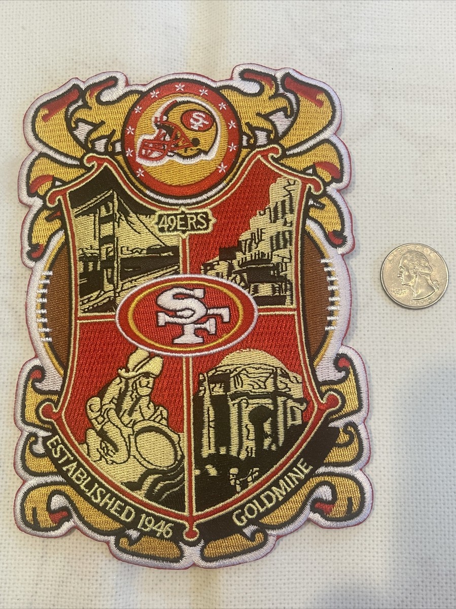 くすぶり　NFL 49ers 刺繍ロゴ ゴールド SF San Francisco 49ers Vintage Rare Embroidered Iron On