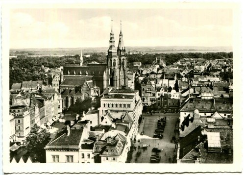 AK Liegnitz / Legnica 60er Vorkriegs-Luftaufnahme - Lüben / Lubin Jauer / Jawor