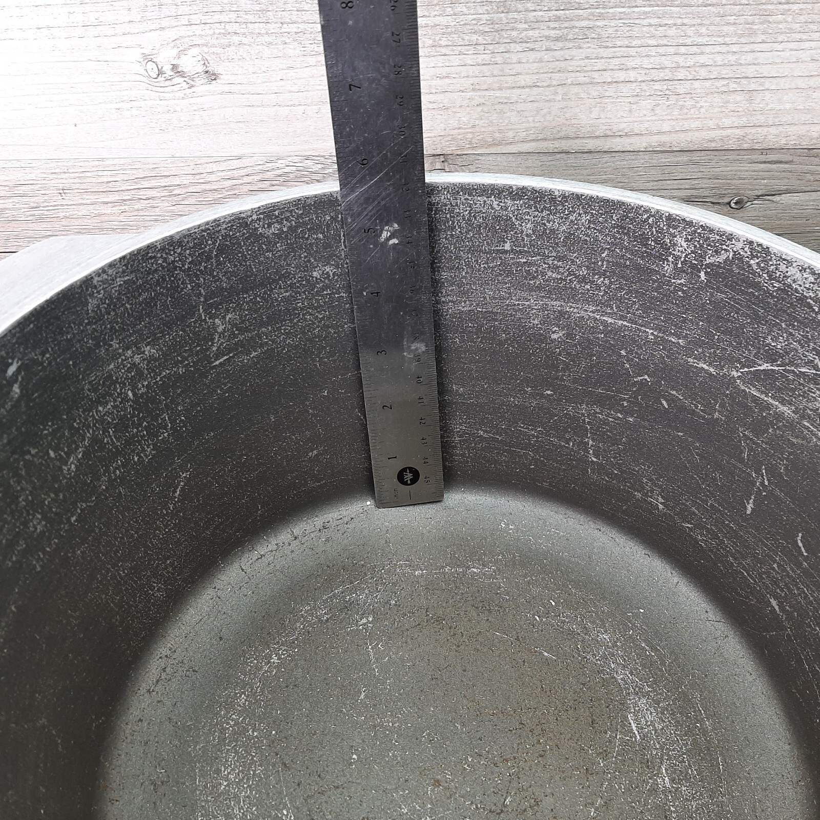 Vtg KF Kitchen Fair Cast Iron Aluminum Stock Pot Dutch Oven Almond w