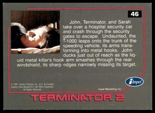 Impel Terminator 2 #46 1991 A Close Call - Imagen 2 de 2
