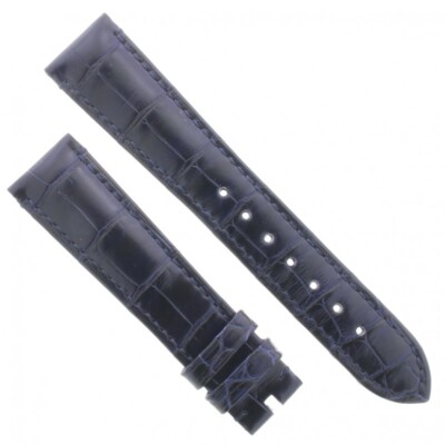 Zenith Uhrenarmband Alligator Blau Dunkelblau Matt 19/16 MM Elite, El Primero