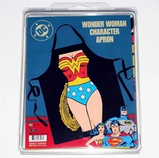 WONDER WOMAN DC Comics Justice League Superheroine KITCHEN WORK APRON Black New