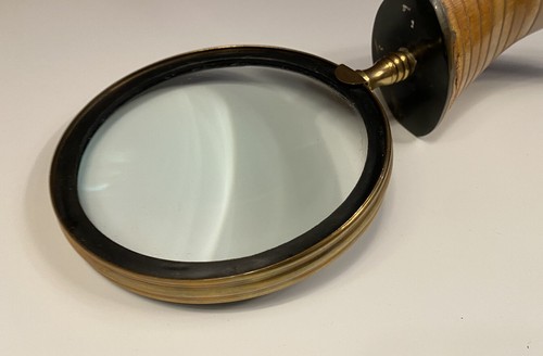 Handcrafted Magnifying Glass Horn Handle 14” • Reading & Decorative Decor Piece - Picture 5 of 12