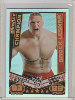 2012 Topps WWE Slam Attax Rebellion Champion Brock Lesnar | eBay
