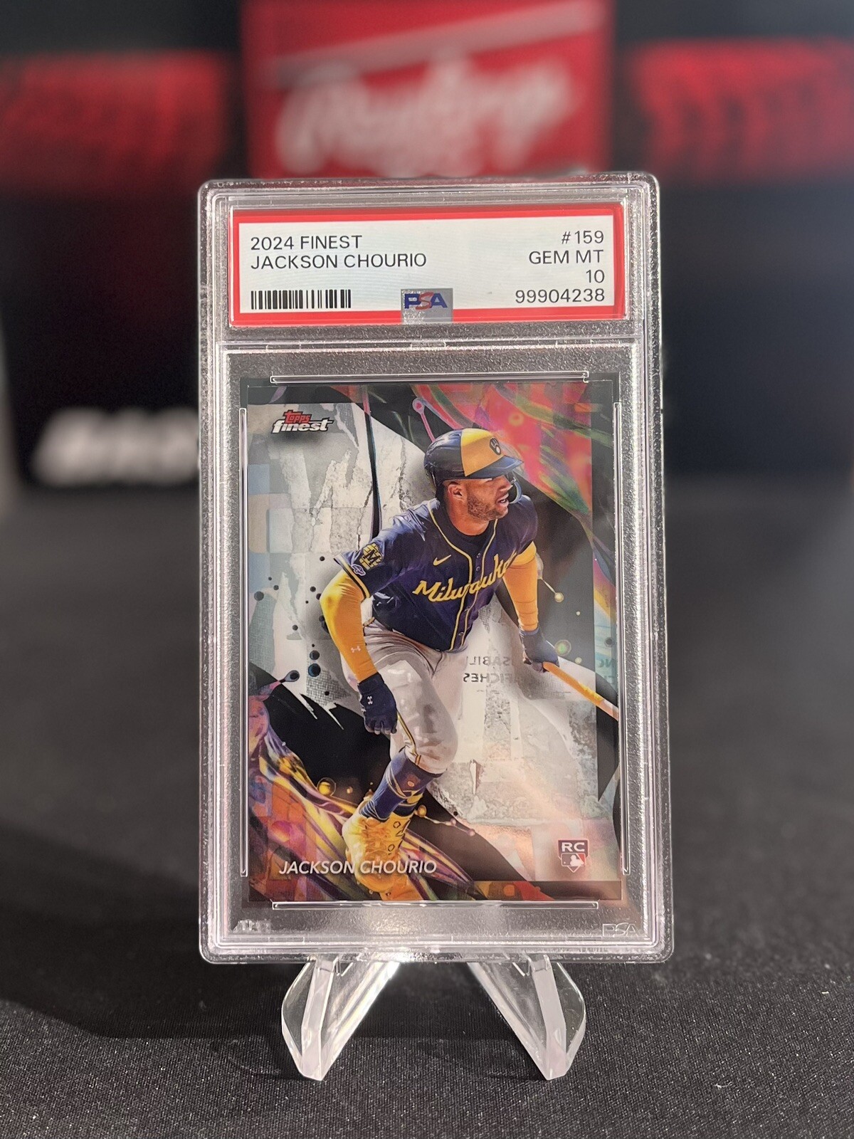 2024 Topps Finest Jackson Chourio PSA 10 #159 RC Rookie Brewers