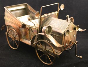 Vintage Copper Tin Metal Car Model T Convertible Music Box Hong Kong Ebay