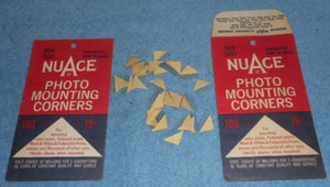 2 Vintage NuAce Photo Mounting Corners Packets 1 Open 1 Sealed 120+ Count Clear