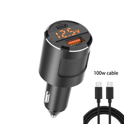 PD 65W QC3.0 18W Metal Quick Car Charger 5A Supercharge SFCP QC3.0