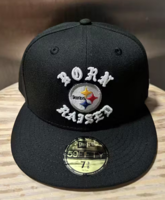 Born X Raised × NEW ERA NFL + STEELERS FITTED ROCKER HAT: BLACK | eBay