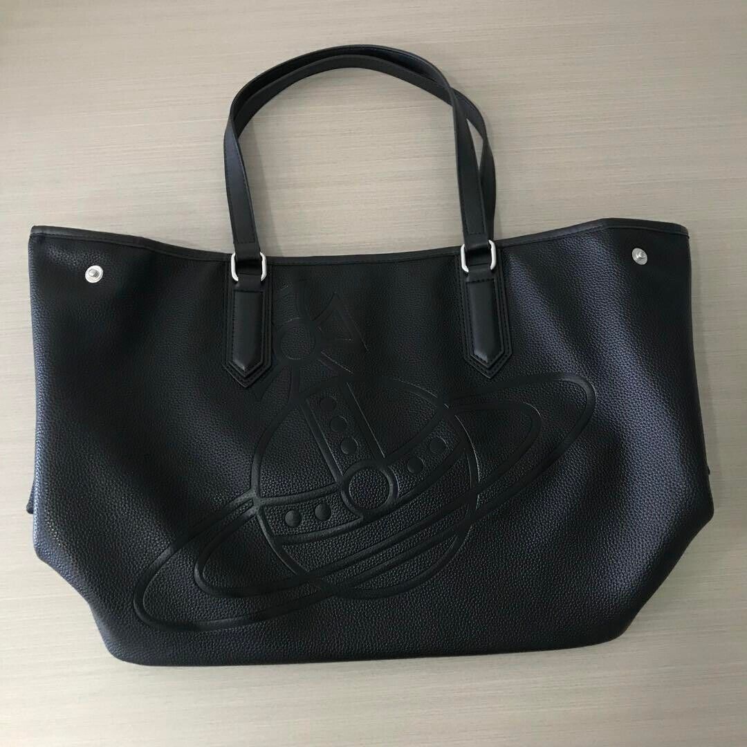 Vivienne Westwood Tote Bag Shoulder Bag Black Orb Logo Vivienne Westwood Tote Bag Shoulder Bag Black Orb Logo