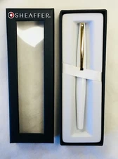 Sheaffer Taranis White Lightning “F” Nib Fountain Pen