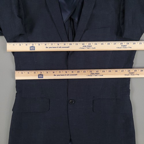 International Concepts Blazer Mens Small 40R Blue Linen Sport Coat Jacket Casual - Picture 12 of 16
