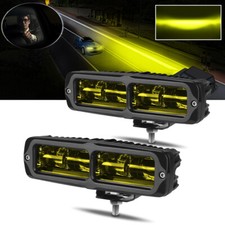 2x 6inch Yellow Led Work Light Bar Spot Pods Fog Lamp Offroad Driving Truck Suv 2x 6inch Yellow Led Work Light Bar Spot Pods Fog Lamp Offroad Driving Truck Suv