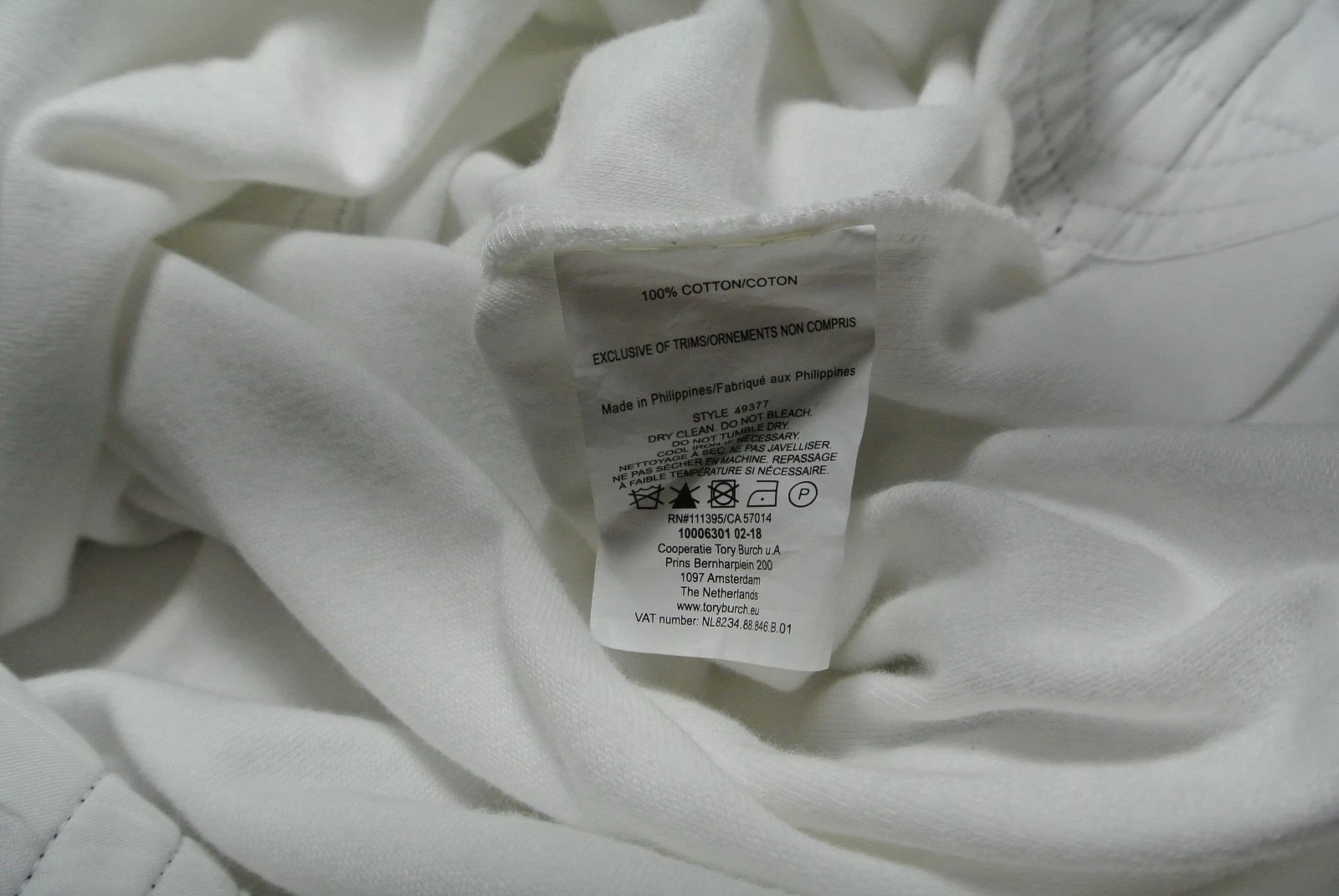 NEW Tory Burch Tory Tunic in White Navy Size XS #T205