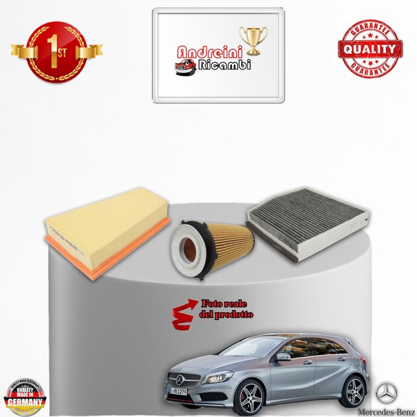 Wartungsset Filter Mercedes Klasse A W176 A 180 90KW 122PS Ab 2014-image