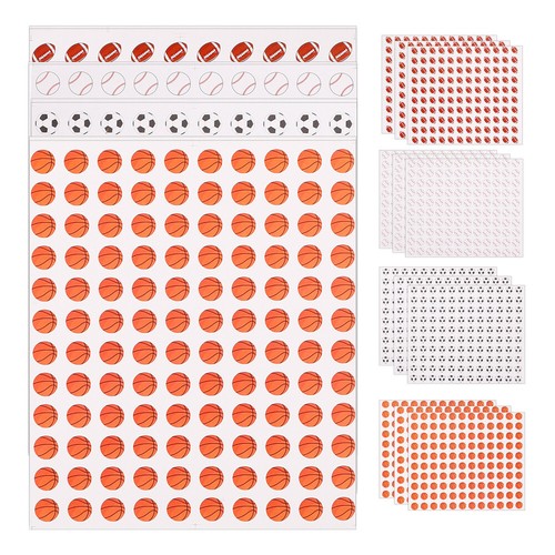 20 Sheets Mini-Ballaufkleber Sportparty -Dekorationen Fußballparty Liefert