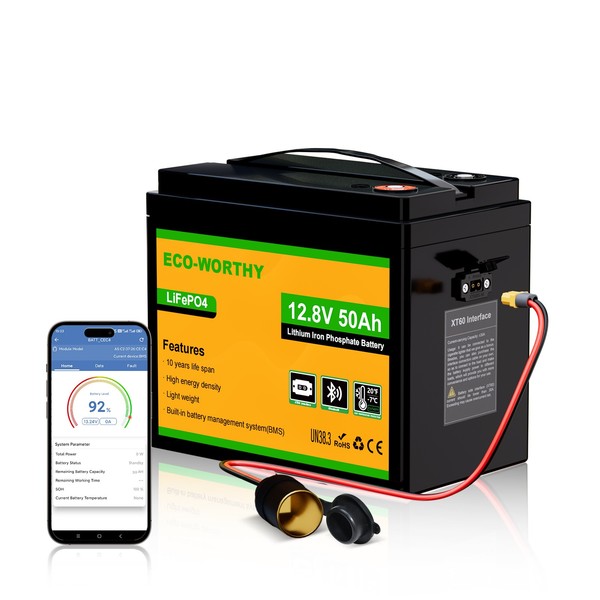 12.8V 10Ah 20Ah 30Ah 50Ah Lifepo4 Lithium Batterie Bms Akku Aussenborder Camping-image