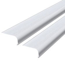 2 Pcs 36" Under Cabinet Light Cover White Ribbed Acrylic Lens Diffuser Low Pr...