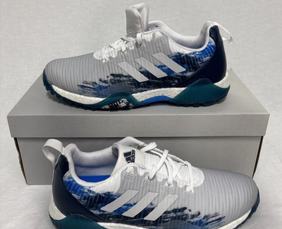 Adidas CodeChaos Spikeless Golf Shoe White Navy Men's Size 11 New GW5341