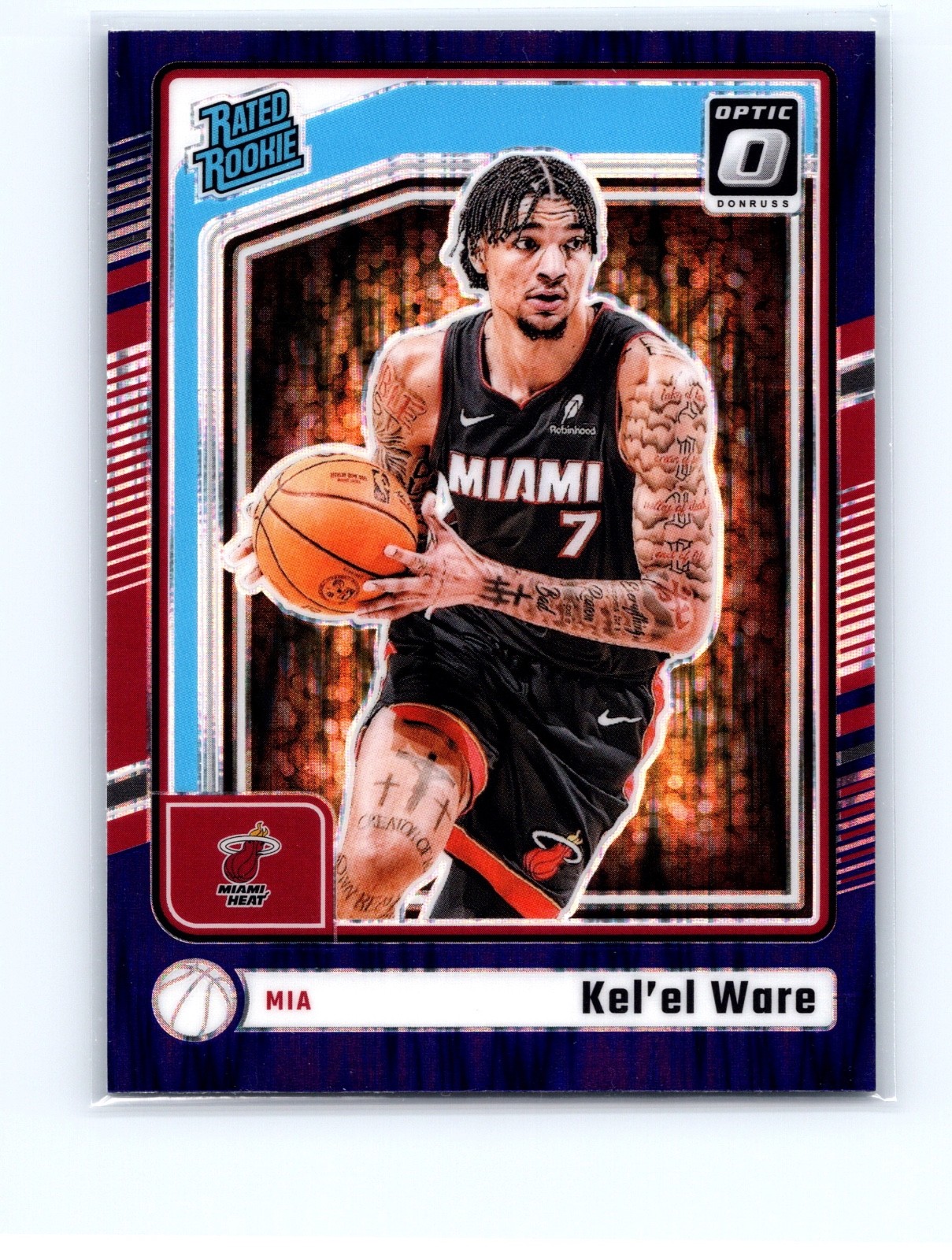 2024-25 Optic Rated Rookie RC Kelel Ware Purple Shock Prizm #280