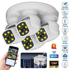 8MP WiFi HD IP Camera 10X Zoom Outdoor Security Camera CCTV 4 Lens Four Screen