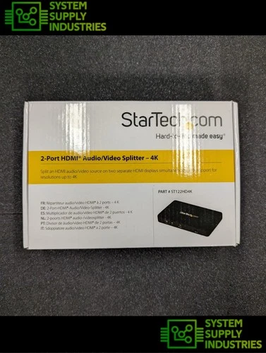 StarTech 2 Port HDMI Audio/Video Splitter - 4K