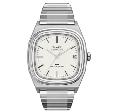 Timex 1983 E ライン シルバー Timex® Automatic 1983 E Line Reissue 34mm Stainless Steel