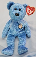 Ty Beanie Babies CLASSY Bear with Holographic Tush Tag with Error