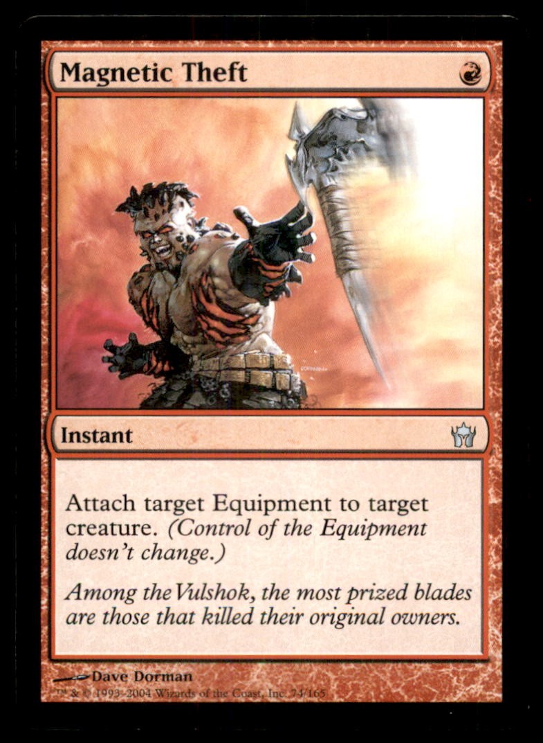 MTG Magnetic Theft LP Light Play Fifth Dawn [4077]