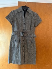 Loft Gray Linen Dress - Size 0