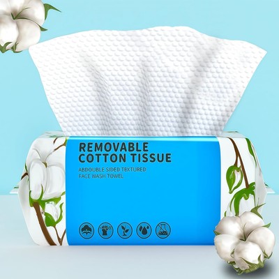 Disposable Face Towel 100 Count, Soft Cotton Clean Skin 100 Count (Pack of 1) 
