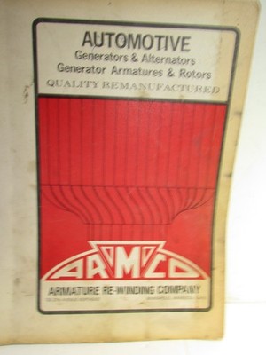 ARMCO Armature Re-Winding Co.  Generators Alt Gen Starter Catalog Car Tractor