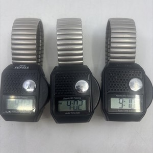 Lot of 3 Five Senses Atomic RC Talking Digital Watch AS IS-PARTS ONLY-NO RETURNS