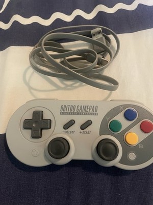 8BitDo SF30 Pro Gray Wireless Bluetooth USB-C Gamepad Controller w/ Cable