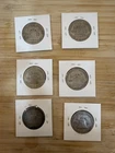 A Lot Of Six Franklin Half Dollars 90% Silver Under Beautiful Coins