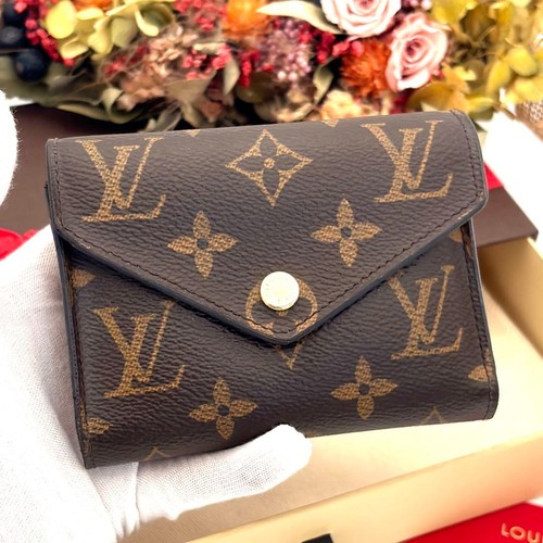 Louis Vuitton Monogram Portefeuille Victoire Folding Wallet Brown