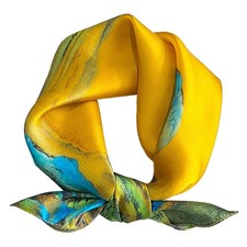 Mulberry Silk Scarfs Neck Scarf 21"x21" Small Square Scarfs hair scarf bandan...