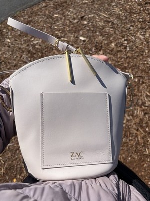 Zac Posen Belay Zip Top Leather Shoulder Bag 