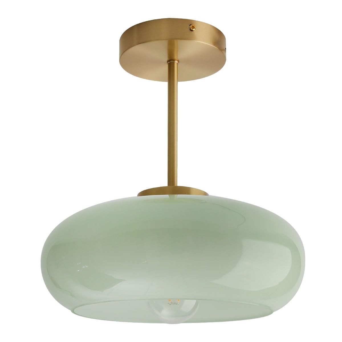 Qufute Milk Ceiling Light mid Century Modern Ceiling Light fixtures with Milk...