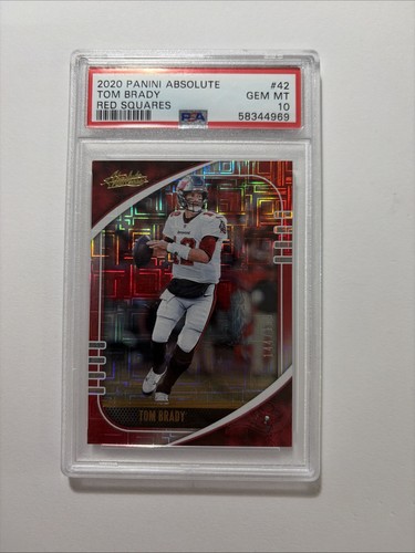 2020 Panini Absolute - Tom Brady #42 Red Squares /199 PSA 10 🔥🔥🔥