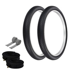 PRO TIRES 24 x 2.125 BLACK G-5009 W/ HEAVYDUTY TUBES  RIM STRIPS