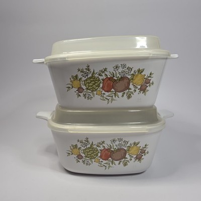 Vintage CorningWare Spice of Life (L Echalote) Casserole Dish Set   P-43-B