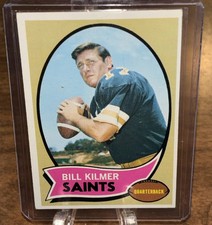 1970 Topps Football #168 Bill Kilmer QB New Orleans Saints RC Rookie Card EX/NM. rookie card picture