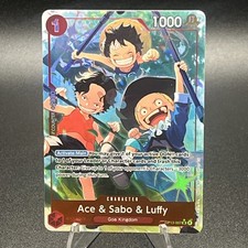 Ace & Sabo & Luffy (Alternate Art) OP13-007 Carrying On His Will Foil SR