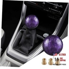 Car Round Ball Gear Shift Knob, Aluminum Alloy Gear Shift Stick Head, Purple