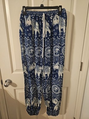 Women's Harem Pants High Waist Hippie Boho Yoga Palazzo Casual with Pockets