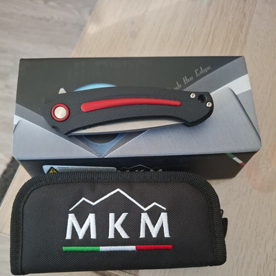 MKM Arvenis FX01-MG RE Black G10, Red Taschenmesser, Lucas Burnley Design