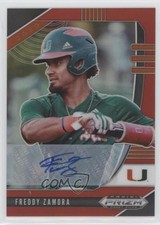 2020 Panini Prizm Draft Picks Red 28/50 Freddy Zamora #PDP53 Auto 1l2