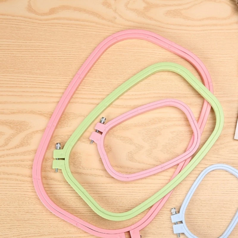 5 Pcs Crosses Stitching Hoop Square Embroidery Hoop Embroidery Frames for Craft - Image 3 of 4